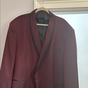 Source Unknown Burgundy Tuxedo with Black Trim